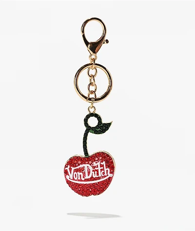 Von Dutch Cherry Rhinestone Bag Charm
