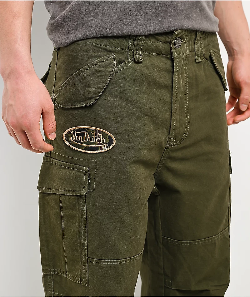 Von Dutch Commander Green Cargo Pants