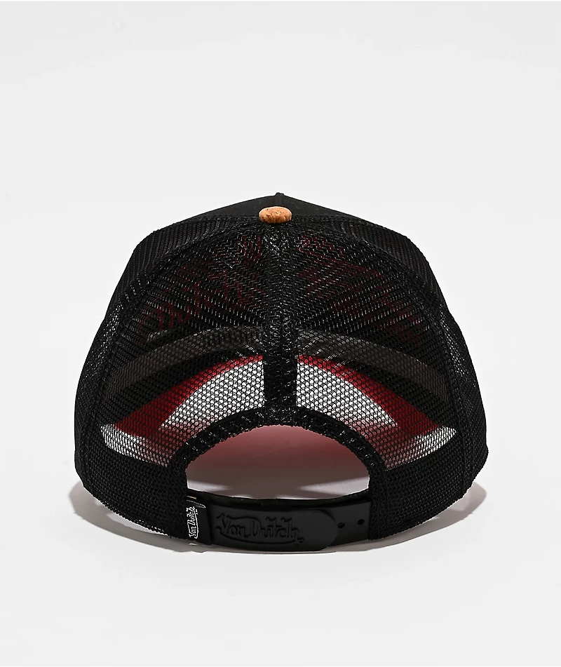 Von Dutch Corked Black Trucker Hat