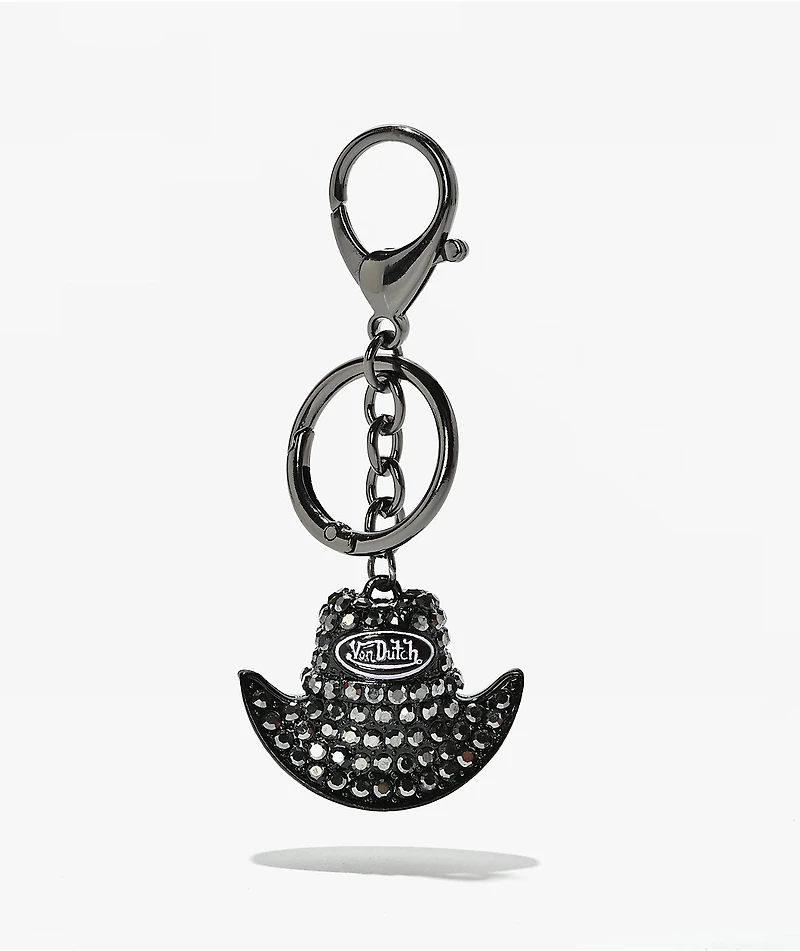 Von Dutch Cowboy Hat Rhinestone Bag Charm