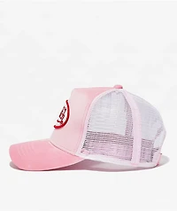 Von Dutch Crush Velvet Pink Trucker Hat