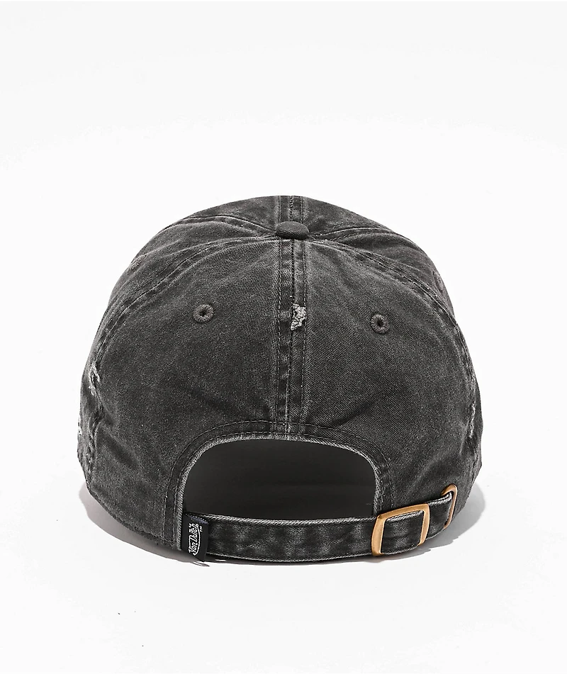 Von Dutch Cycled Washed Black Strapback Hat