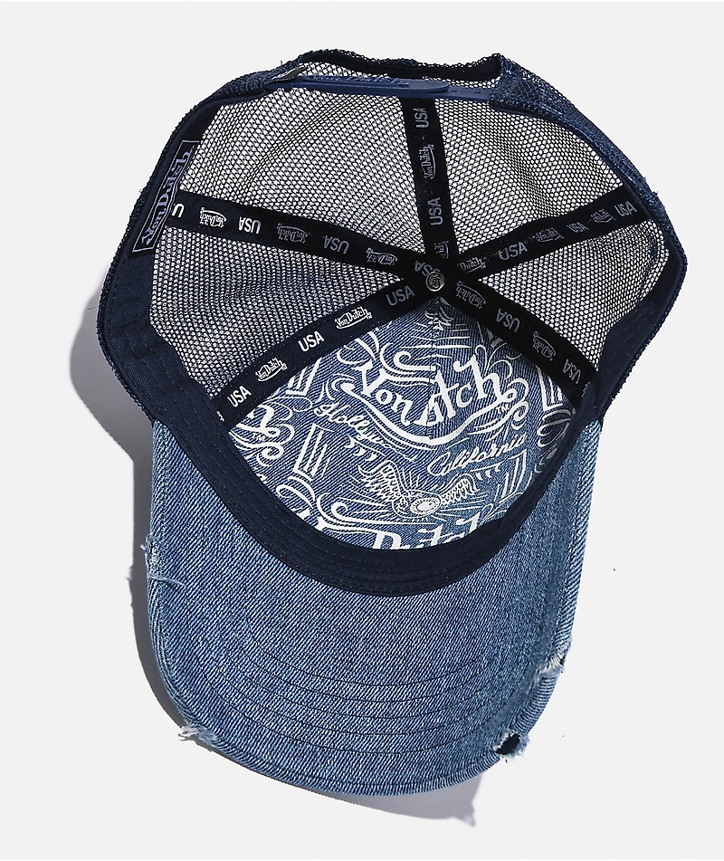 Von Dutch Denim Blue Trucker Hat