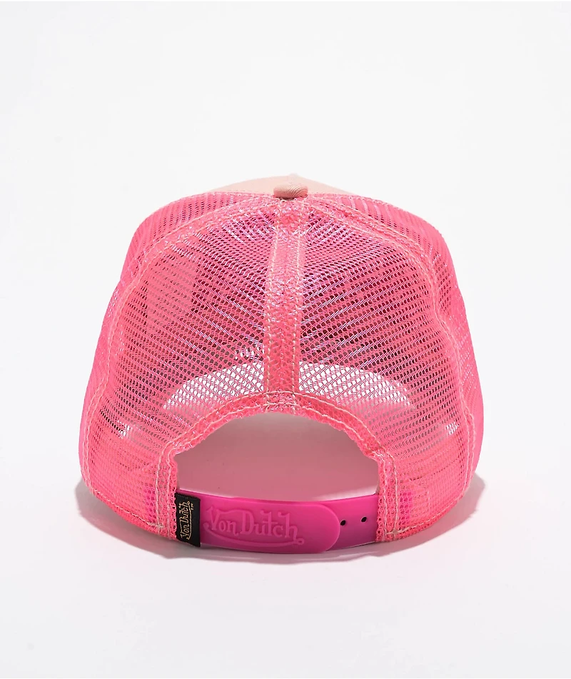 Von Dutch Distressed Dirty Pink Trucker Hat