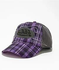 Von Dutch Elbow Patch Purple Corduroy Trucker Hat