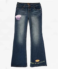 Von Dutch Hazy Dark Blue Wash Low Rise Bootcut Jeans