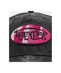 Von Dutch Hot Pink & Black Camo Trucker Hat