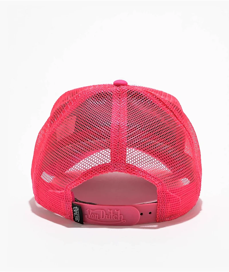 Von Dutch Hot Pink & White Trucker Hat