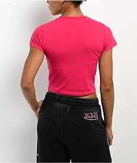Von Dutch Hot Pink Crop T-Shirt