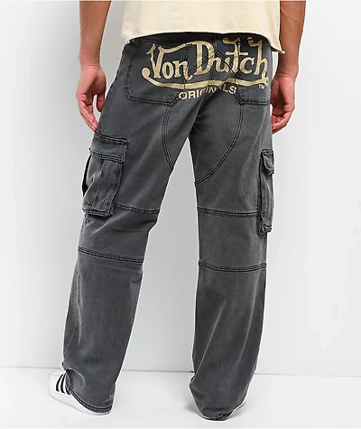 Von Dutch Hunter Grey Wash Cargo Jeans