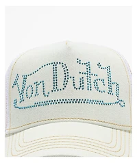 Von Dutch Light Blue Stone Denim Trucker Hat