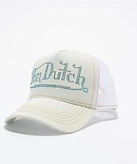 Von Dutch Light Blue Stone Denim Trucker Hat