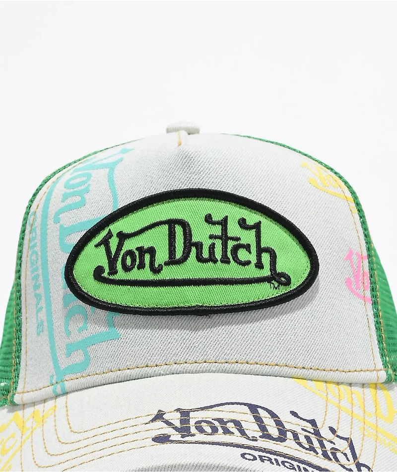 Von Dutch Light Denim & Apple Trucker Hat