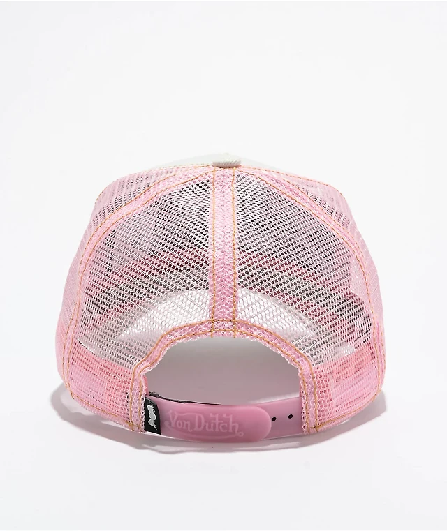 Von Dutch Light Denim & Pink Trucker Hat | Liberty Center display picture 2