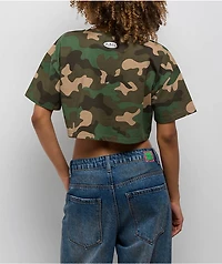 Von Dutch Logo Camo Crop T-Shirt
