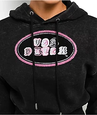 Von Dutch Mineral Black Crop Hoodie