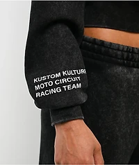 Von Dutch Mineral Black Crop Hoodie