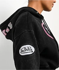 Von Dutch Mineral Black Crop Hoodie