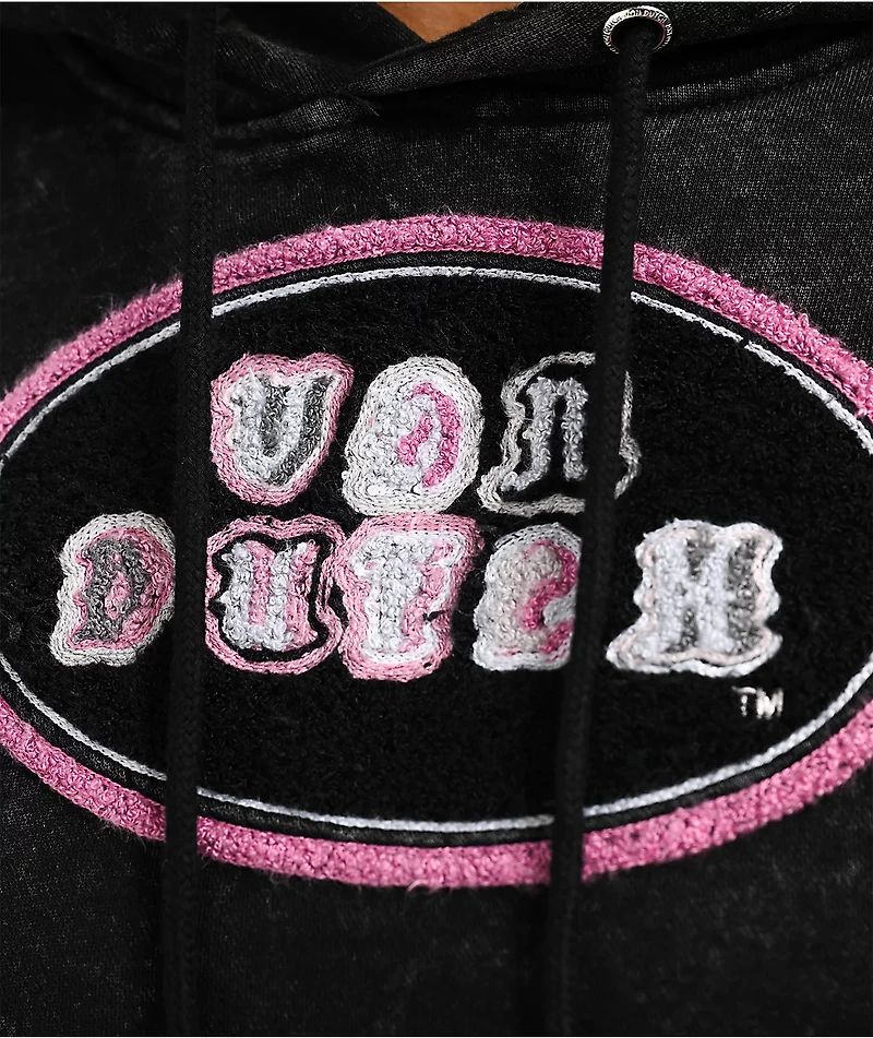 Von Dutch Mineral Black Crop Hoodie