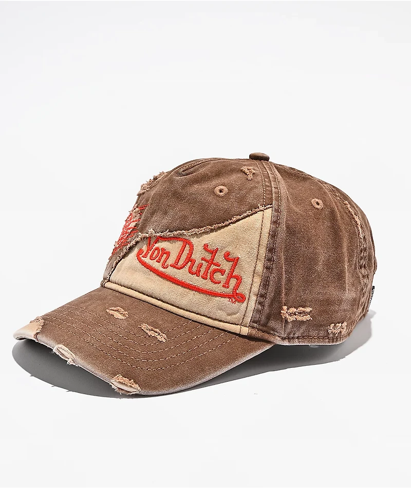 Von Dutch Misfit Brown Strapback Hat