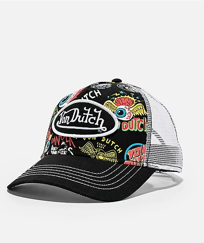 Von Dutch Multi Black Trucker Hat
