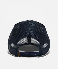 Von Dutch Navy Cheetah Flocked Trucker Hat