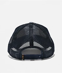 Von Dutch Navy Cheetah Flocked Trucker Hat