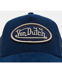 Von Dutch Navy Corduroy Trucker Hat