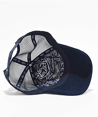 Von Dutch Navy Corduroy Trucker Hat