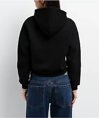 Von Dutch Patch Art Black Crop Hoodie