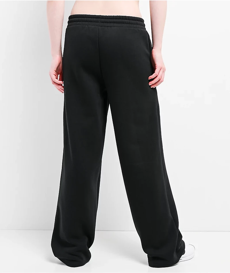 Von Dutch Patch Black Wide Leg Sweatpants
