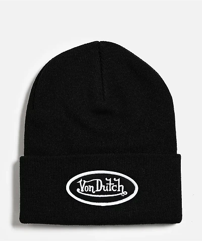 Von Dutch Patcher Black Beanie