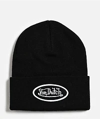 Von Dutch Patcher Black Beanie