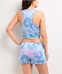 Von Dutch Pink & Blue Tie Dye Lounge Set