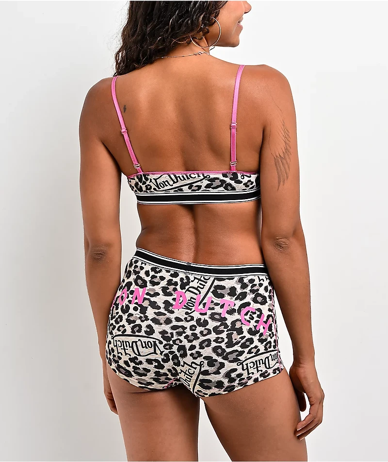 Von Dutch Pink Cheetah Lounge Set