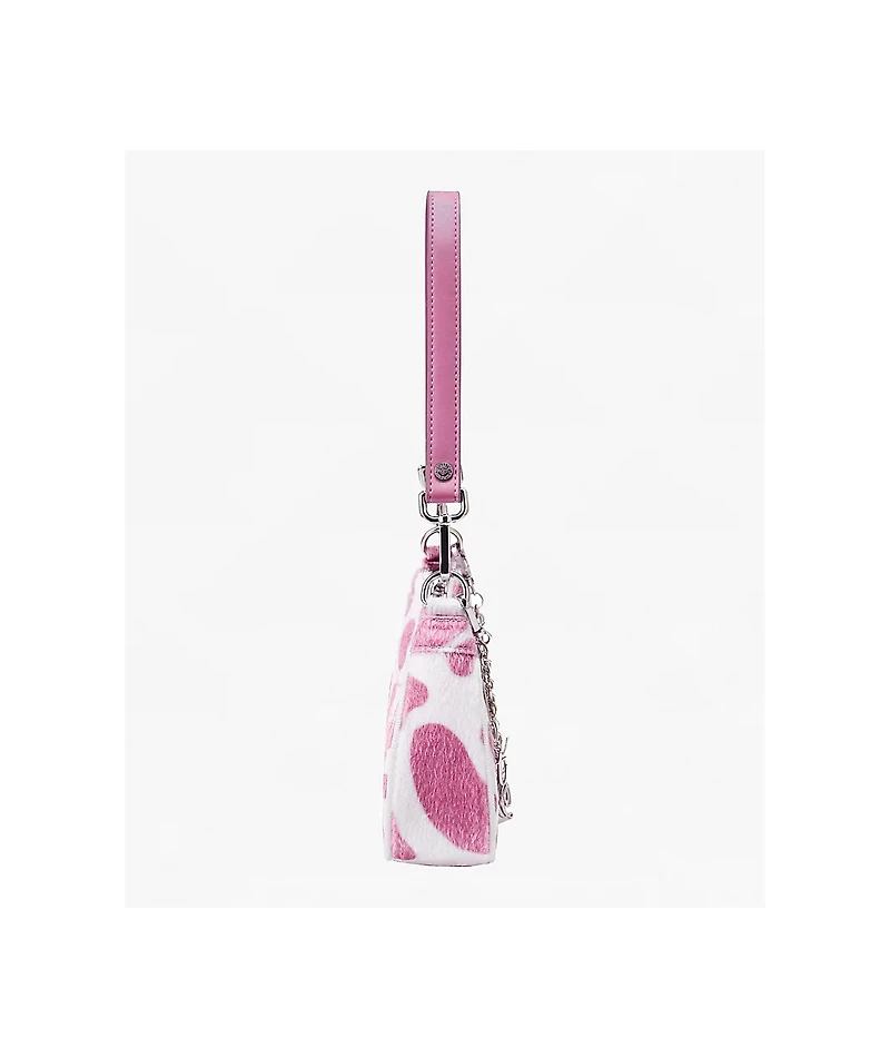 Von Dutch Pink Cow Print Shoulder Bag