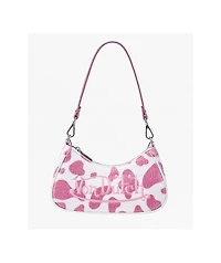 Von Dutch Pink Cow Print Shoulder Bag
