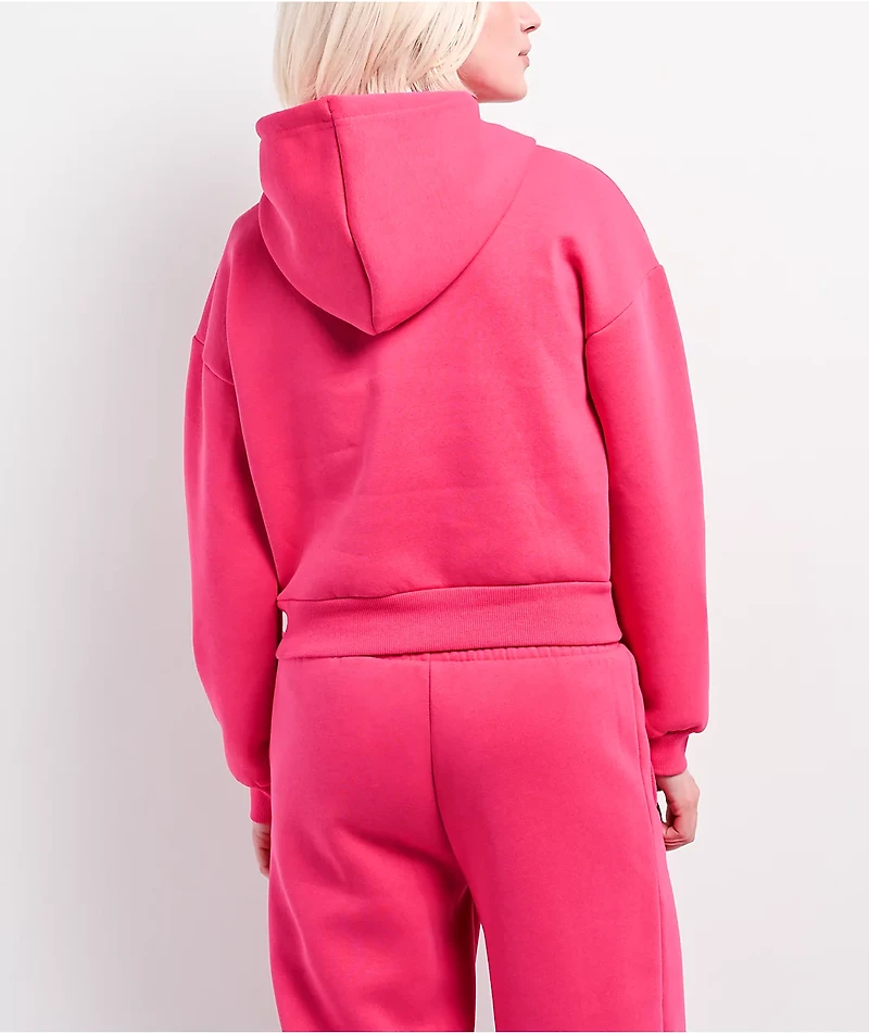 Von Dutch Pink Cropped Hoodie