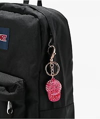 Von Dutch Pink Hat Rhinestone Bag Charm