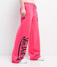 Von Dutch Pink Wide Leg Sweatpants
