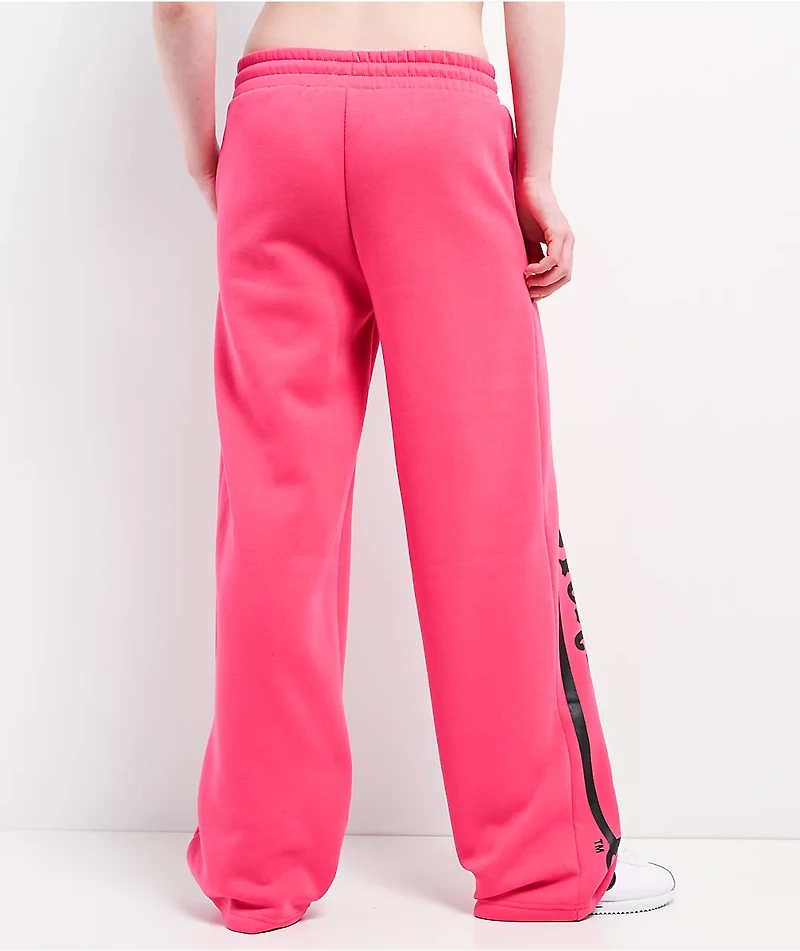 Von Dutch Pink Wide Leg Sweatpants