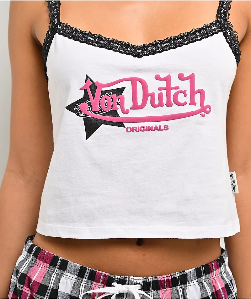Von Dutch Plaid Pink Lounge Set