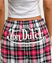 Von Dutch Plaid Pink Lounge Set