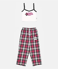 Von Dutch Plaid Pink Lounge Set