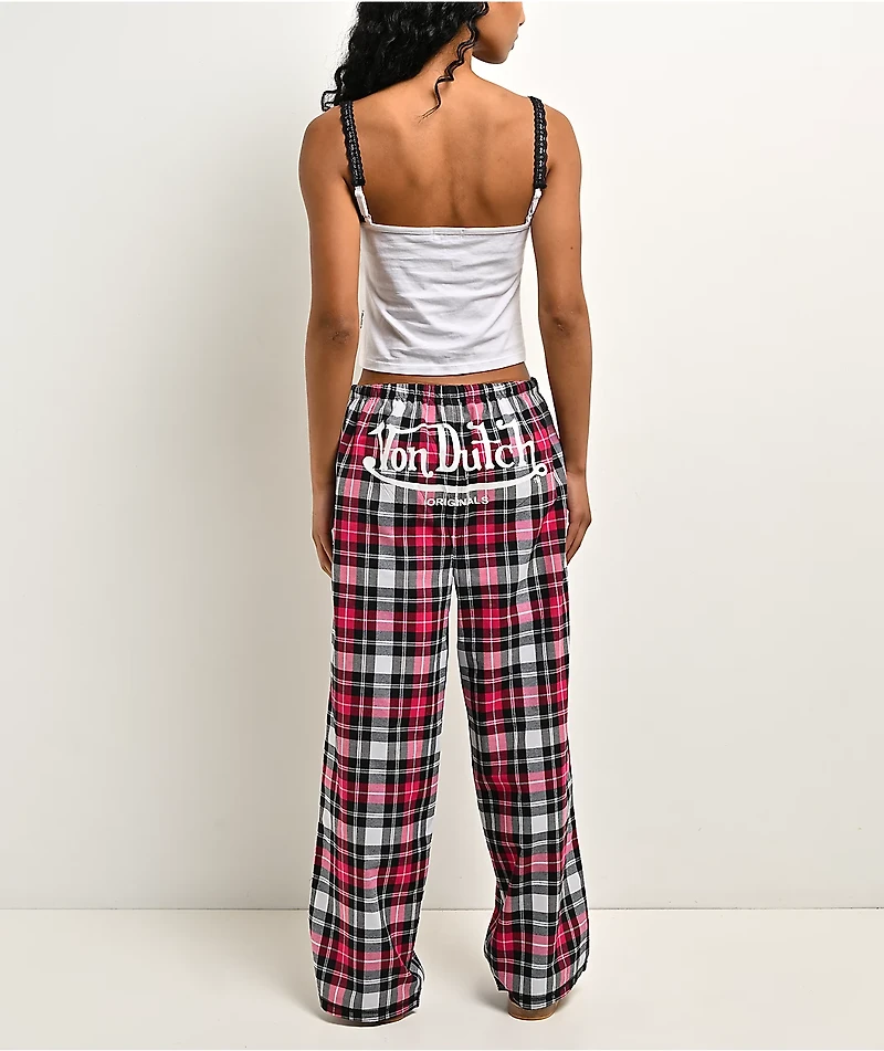 Von Dutch Plaid Pink Lounge Set