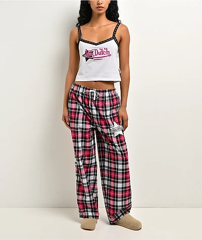 Von Dutch Plaid Pink Lounge Set