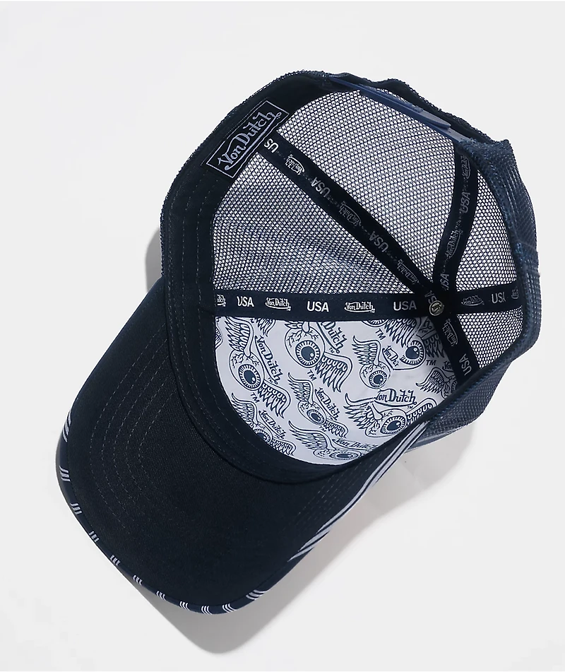 Von Dutch Railroad Navy & White Trucker Hat
