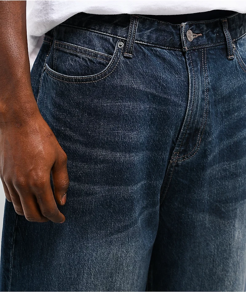 Von Dutch Reaper Blue Wash Baggy Jeans