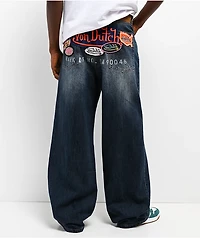 Von Dutch Reaper Blue Wash Baggy Jeans