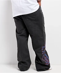 Von Dutch Reapers Dark Grey Wash Baggy Jeans